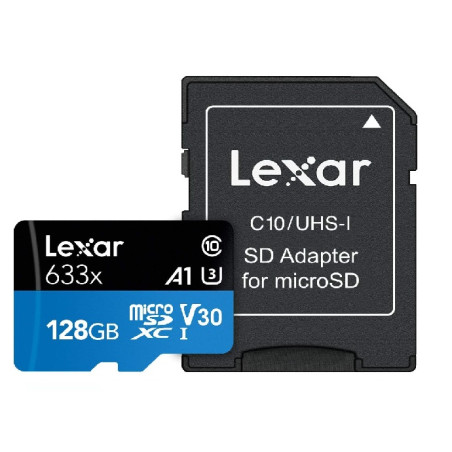 КАРТА ПАМЕТ micro SDXC 128GB Cl10 160/120MB/s A2,V30,U3 LEXAR