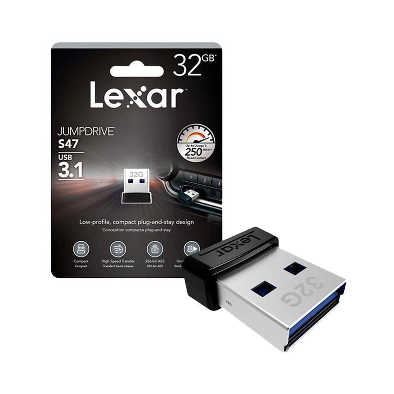 USB 3.1 32GB Jump Drive S47 250MB/s mini LEXAR