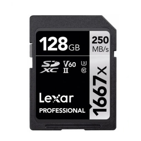 КАРТА ПАМЕТ SDXC 128GB 250/90MB/s UHS-II V60 U3 LEXAR
