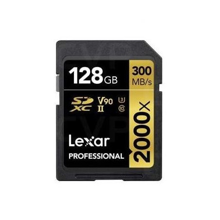 КАРТА ПАМЕТ SDXC 128GB 300/260MB/s UHS-II C10  V90 U3 LEXAR