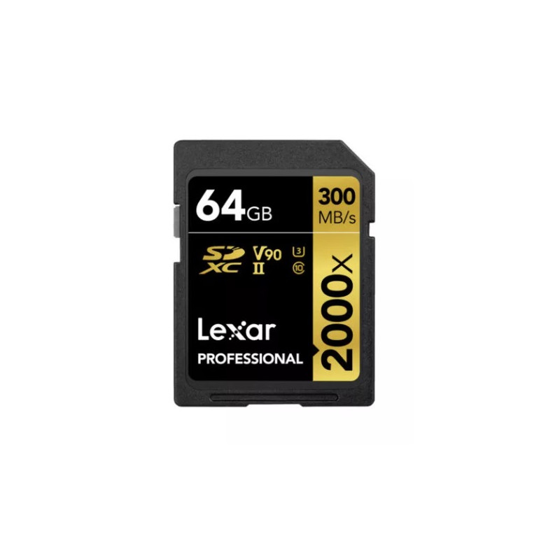 КАРТА ПАМЕТ SDXC 64GB 300/260MB/s UHS-II C10  V90 U3 LEXAR