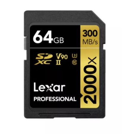 КАРТА ПАМЕТ SDXC 64GB 300/260MB/s UHS-II C10  V90 U3 LEXAR