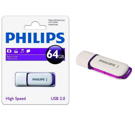 USB 2.0 64GB SNOW PHILIPS  - ЛИЛАВ