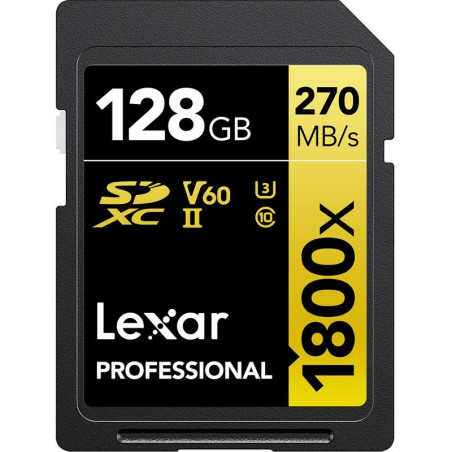SDXC 128GB 270/180MB/s UHS-II,C10,V60,U3 LEXAR