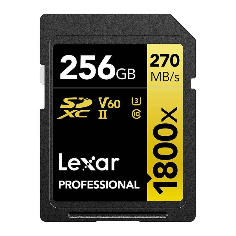 SDXC 256GB 270/180MB/s UHS-II,C10,V60,U3 LEXAR