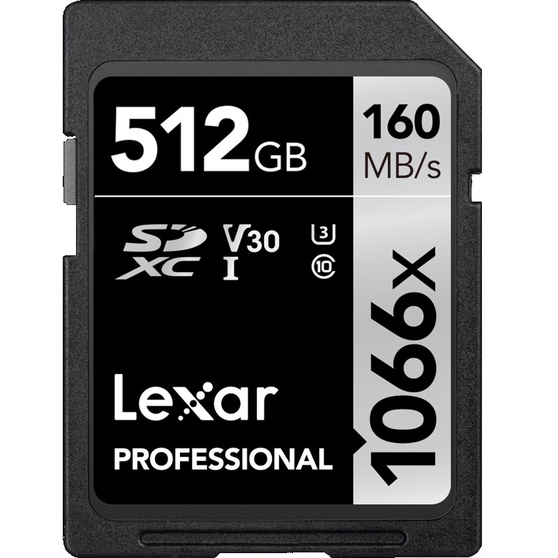 SDXC 512GB 160/120MB/s UHS-I,V30,U3 LEXAR