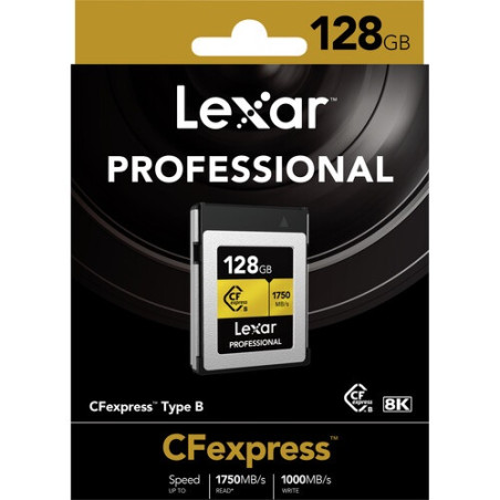 КАРТА ПАМЕТ CFEXPRESS 128GB TYPE-B CARD, 1750/1500MB/S LEXAR