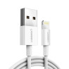 КАБЕЛ USB А/Lightining MFI, 1М UGREEN - БЯЛ