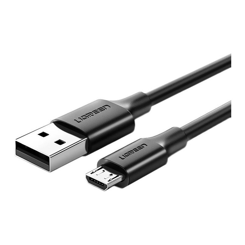 КАБЕЛ USB А/micro USB, 1М UGREEN - ЧЕРЕН