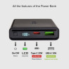 POWER BANK 10000mAh,1xUSB C,1xUSB A,PD 20W,LCD SBS