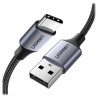 КАБЕЛ USB А / USB-C 3A,1М UGREEN - ПЛЕТЕН ЧЕРЕН