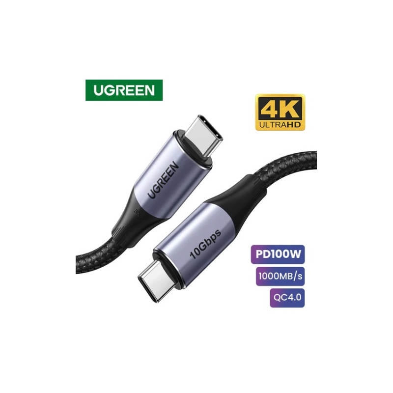 ПЛЕТЕН КАБЕЛ USB-C/USB-C 3.2 Gen2 5А US355 UGREEN