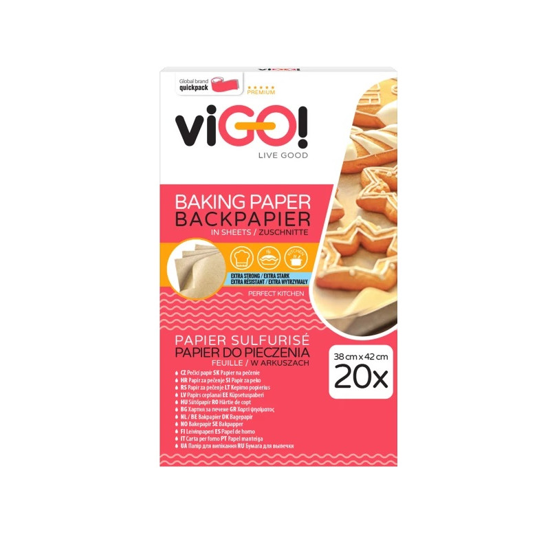 ХАРТИЯ ЗА ПЕЧЕНЕ НА ЛИСТА КУТИЯ 20 БР. PREMIUM VIGO