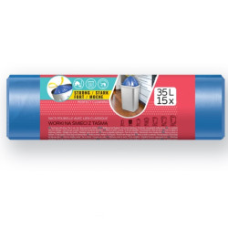 ТОРБИ ЗА СМЕТ BLUE 35L С ВРЪЗКА HD 15 БР. STANDARD VIGO
