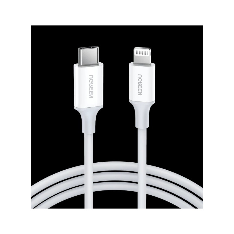 КАБЕЛ USB-C / Lightining MFI 2m US171 UGREEN  - БЯЛ