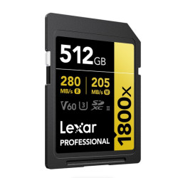 SDXC 512GB 280/210MB/s UHS-II C10 V60 U3 LEXAR