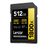 SDXC 512GB 280/210MB/s UHS-II C10 V60 U3 LEXAR