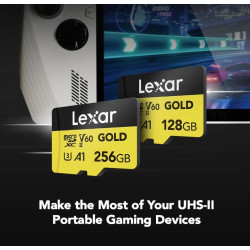 КАРТА ПАМЕТ ЗАЛАТНО micro SDXC 128GB 280/100MB/s UHS-II,A1,V60,U3 LEXAR