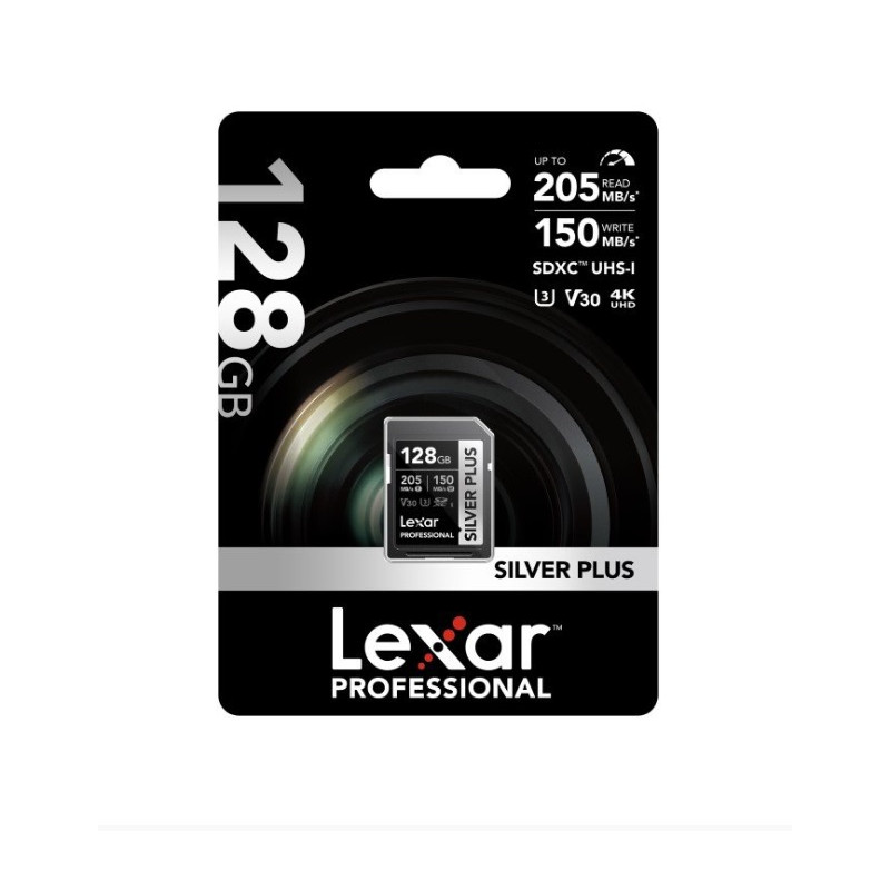 КАРТА ПАМЕТ SDXC 128GB 205/150MB/s UHS-I,C10,V30,U3 LEXAR