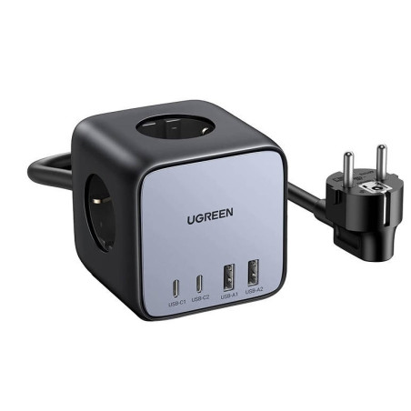 CD268 ЗАРЯДНО УСТРОЙСТВО 220V 2xUSB-C,2xUSBA,3хAC,65W UGREEN