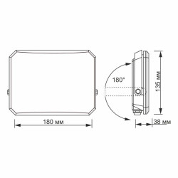 LED ПРОЖЕКТОР VLE-F3-0505B FLOOD 50W/5K VIDEX