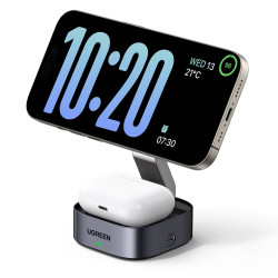 ИНДУКЦИОННО БЕЗЖИЧНО ЗАРЯДНО 3in1,МАГНИТ,7.5W/iOs W526 UGREEN