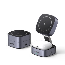 ИНДУКЦИОННО БЕЗЖИЧНО ЗАРЯДНО 3in1,МАГНИТ,7.5W/iOs W526 UGREEN