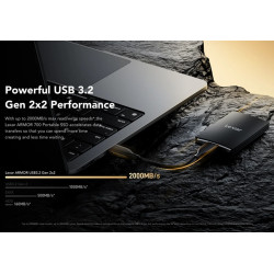 EXT SSD ARMOR700 2TB USB3.2 Gen2x2 2000/2000 LEXAR