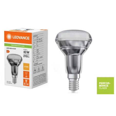 LED ЛАМПА R50 P 2.6W 827 E14 LEDVANCE