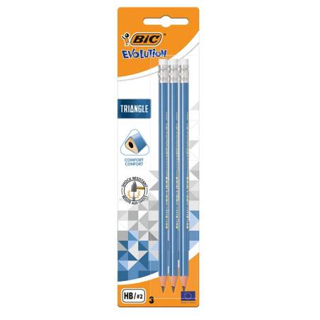 МОЛИВ С ГУМА ТРИЪГЪЛЕН EVOLUTION 3 БР. BIC