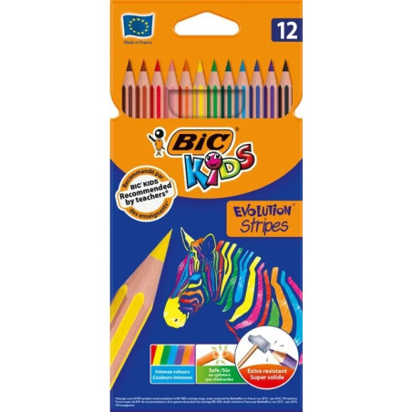 МОЛИВИ 12 ЦВЯТА STRIPES BIC
