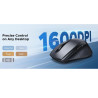 БЕЗЖИЧНА ЕРГОНОМИЧНА МИШКА М511 1600 dpi UGREEN - ЧЕРЕН