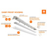 LED ЛАМПА DAMP PROOF HOUSING E IP65 1200 E 2XLAMP MT IP65 LEDVANCE