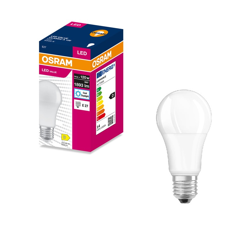 LED ЛАМПА VALUE CLA120 1893lm/865 E27 LEDVANCE