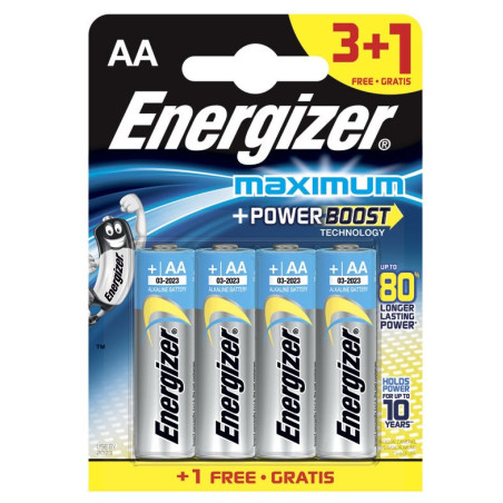 БАТЕРИИ ENR MAX PLUS AA 3+1 CHP4 ENERGIZER PANASONIC