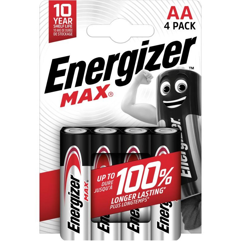 АЛКАЛНИ БАТЕРИИ ENR MAX ALK AA CHP4 ALKALINE ENERGIZER