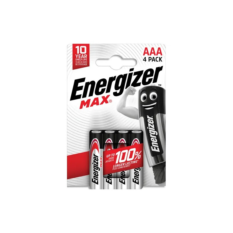 АЛКАЛНИ БАТЕРИИ 4 БРОЯ ENR MAX ALK AAA CHP4 ALKALINE ENERGIZER