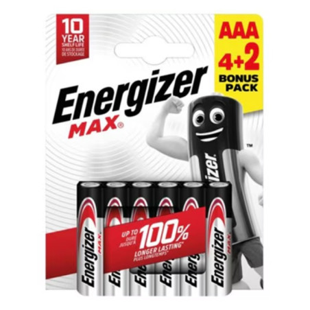 АЛКАЛНИ БАТЕРИИ ENR MAX ALK AAA 4+2 CHP6 ENERGIZER