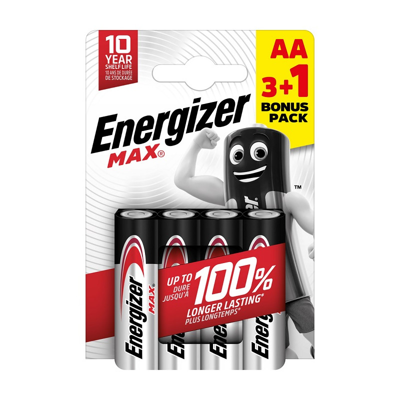 АЛКАЛНИ БАТЕРИИ ENR MAX ALK AA 3+1 CHP4 ENERGIZER