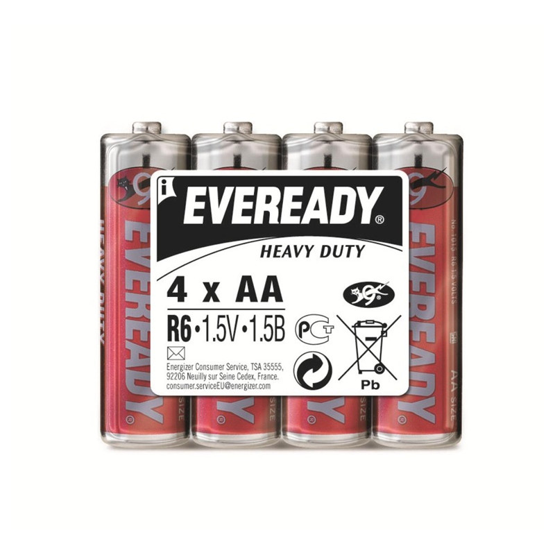 4 БРОЯ БАТЕРИИ EVEREADY ZINK HD AA SHP4 ENERGIZER