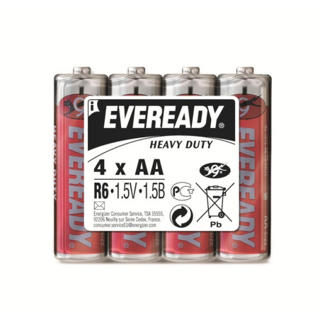 4 БРОЯ БАТЕРИИ EVEREADY ZINK HD AA SHP4 ENERGIZER
