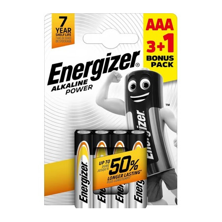 АЛКАЛНИ БАТЕРИИ ENR ALKALINE POWER AAA 3+1 CHP4 ENERGIZER