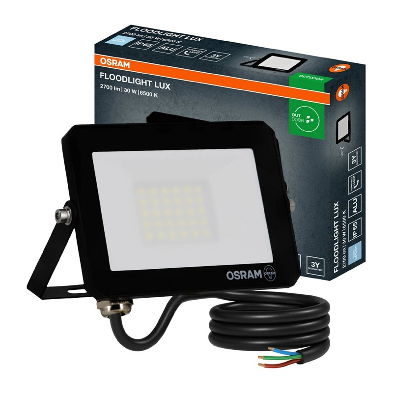 LED ПРОЖЕКТОР FLOODLIGHT LUX 30W 865 BLACK LEDVANCE