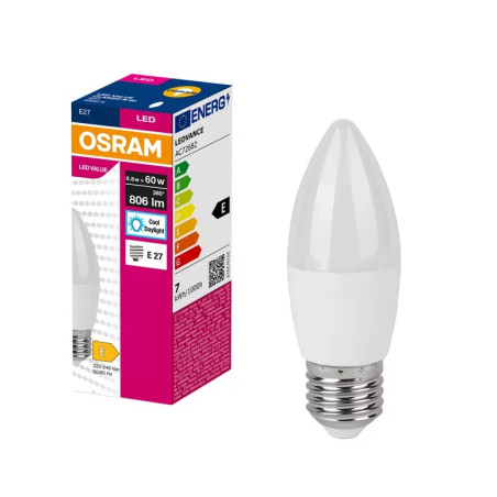 LED ЛАМПА VALUE CLB60 806lm/865 E27 LEDVANCE