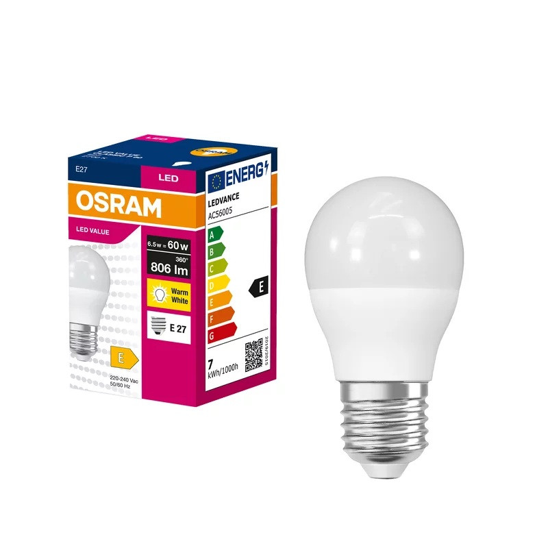 LED ЛАМПА VALUE CLP60 806lm/827 E27 LEDVANCE
