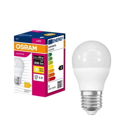 LED ЛАМПА VALUE CLP60 806lm/827 E27 LEDVANCE