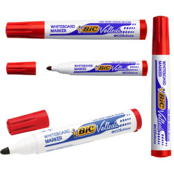 КУТИЯ 12 БР. МАРКЕР VELLEDA ЧЕРВЕН ЗА БЯЛА ДЪСКА BIC
